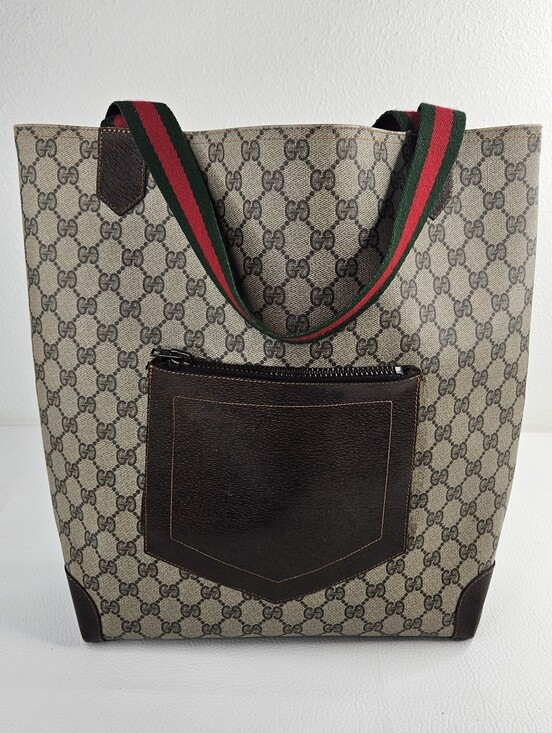 Gucci Handbags - Authentic Gucci Vintage GG Supreme Sherry Line Tote GG Supreme Monogram Bag